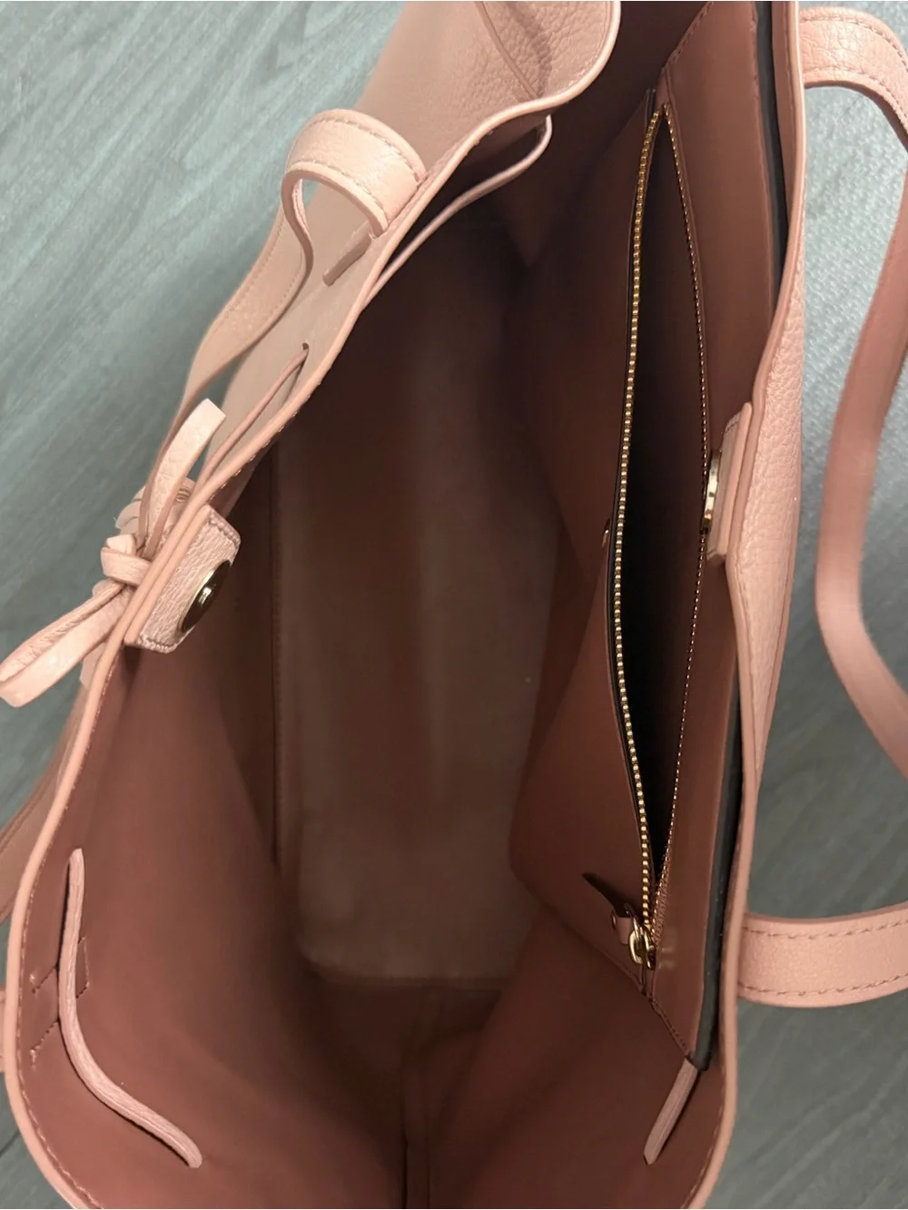 Kate Spade Blush Tote with Tassel Bow